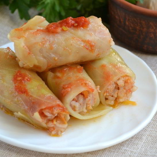 Рецепт голубцов, фаршированных мясом и рисом