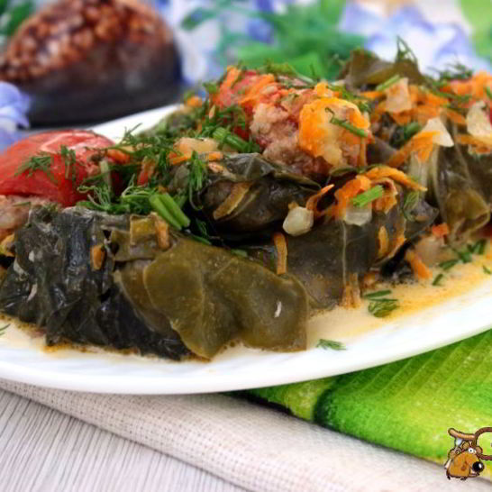 Рецепт голубцов из мангольда с фаршированными овощами