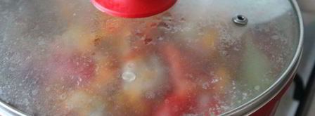 голубцы из мангольда с фаршированными овощами. Шаг 10