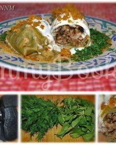 Голубцы с мясом, перловкой и грибами