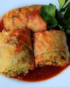 Постные голубцы с шампиньонами