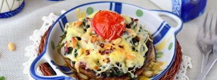 фаршированные грибы с сыром в духовке. Шаг 13