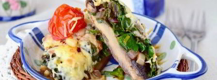 фаршированные грибы с сыром в духовке. Шаг 14