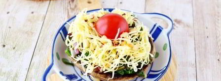 фаршированные грибы с сыром в духовке. Шаг 12