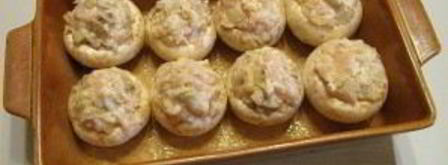 фаршированные шампиньоны в духовке с сыром. Шаг 8