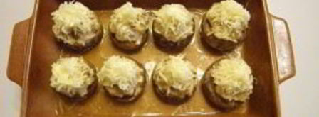 фаршированные шампиньоны в духовке с сыром. Шаг 9