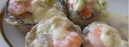 грибы, фаршированные креветками. Шаг 4