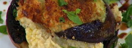 грибы на гриле с нутом и баклажанами. Шаг 15