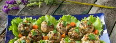 грибы с колбасой в духовке. Шаг 6