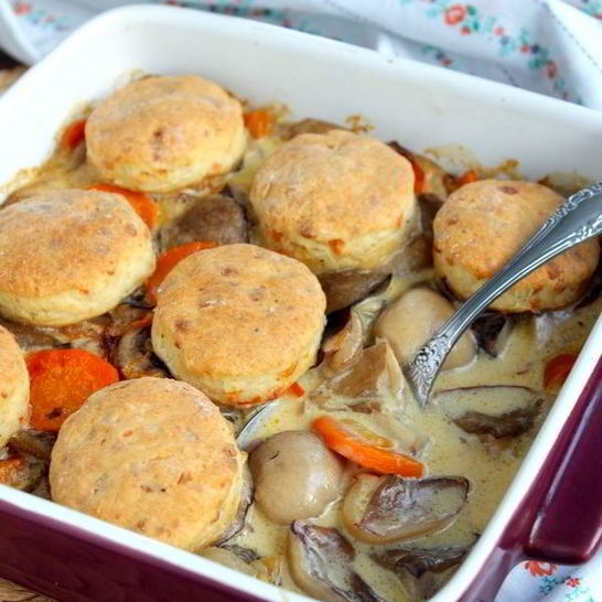 Рецепт грибов с сырными сконами