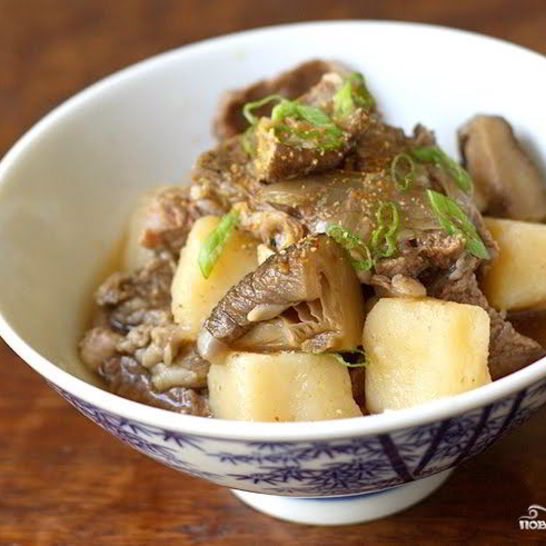 Рецепт грибов шиитаке с картошкой