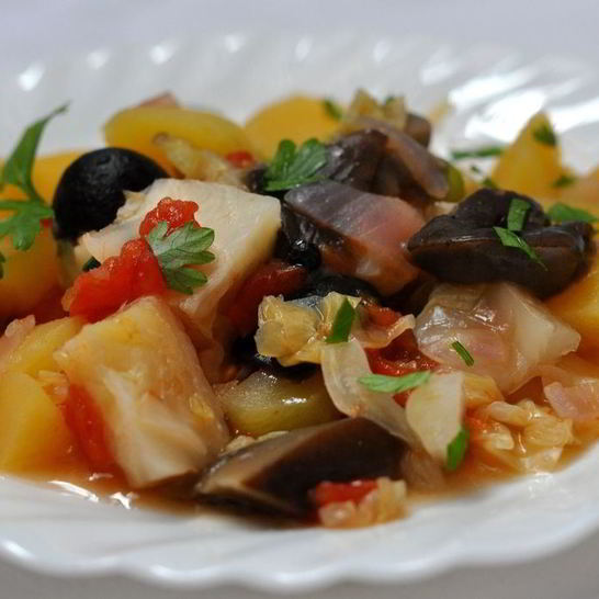 Рецепт грибов тушеных с овощами