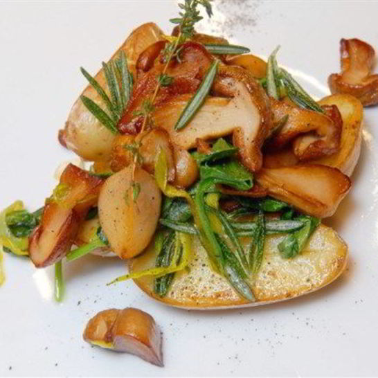 Рецепт лесных грибов в сливочном масле, шерри и лимоне