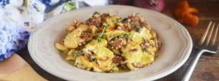 лисички с кабачками жареные. Шаг 8