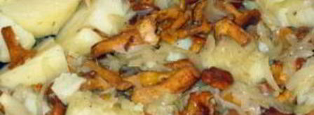 лисички с картошкой жареные. Шаг 2