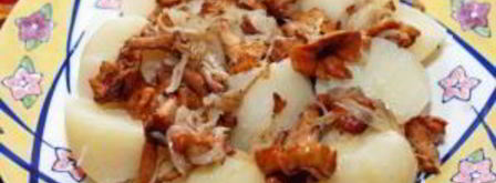 лисички с картошкой жареные. Шаг 3