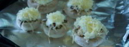 начиненные грибы в духовке. Шаг 6