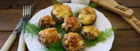 начиненные грибы в духовке. Шаг 7