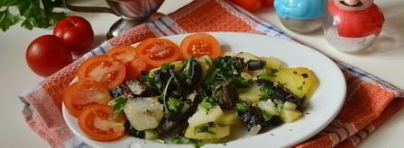 подберезовики жареные с картошкой. Шаг 8