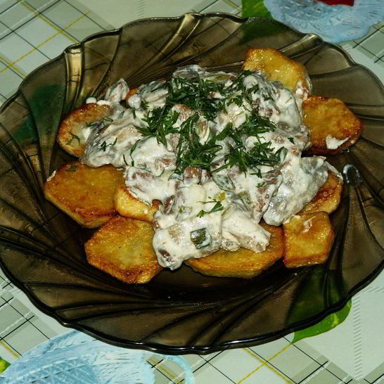 Рецепт подосиновиков, тушеных в сметане