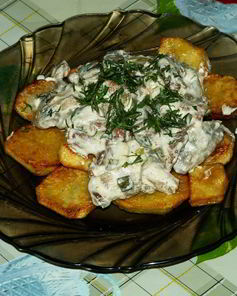 Подосиновики, тушеные в сметане