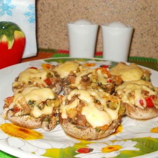 Рецепт постных фаршированных грибов