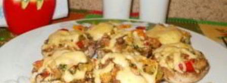 постные фаршированные грибы. Шаг 4