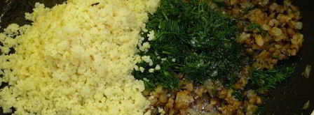 шампиньоны, фаршированные кускусом. Шаг 4