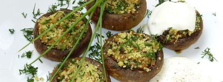 шампиньоны, фаршированные кускусом. Шаг 6