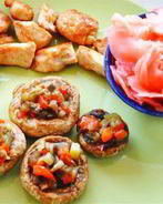 Шампиньоны, фаршированные овощами