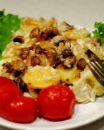 Шампиньоны с картошкой в сметане