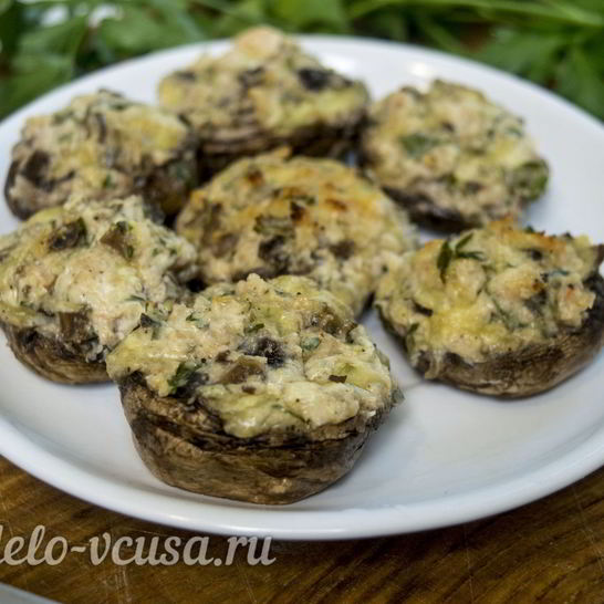 Рецепт шампиньонов с креветками