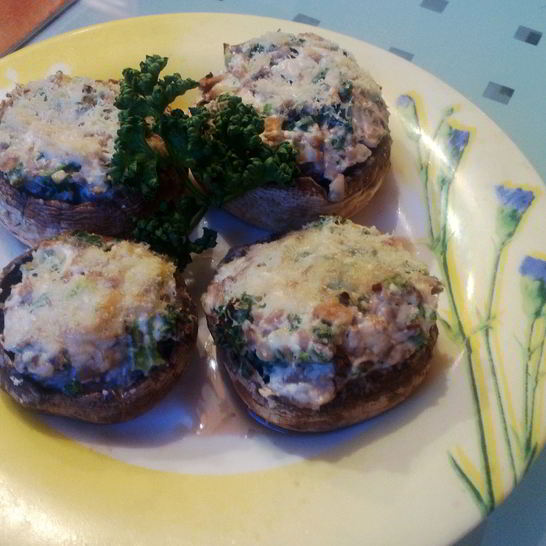 Рецепт шампиньонов запеченных со сливочным сыром