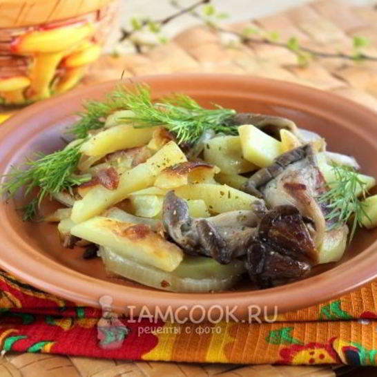 Рецепт вешенок жареных с картошкой