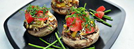 запеченные фаршированные шампиньоны. Шаг 8