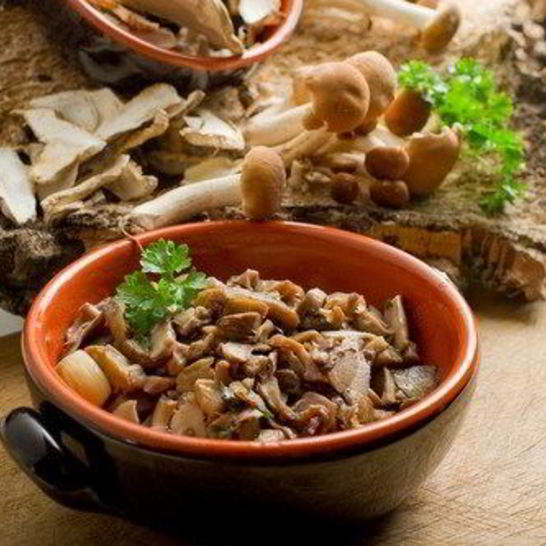 Рецепт запеченных грибов с чесноком и травами