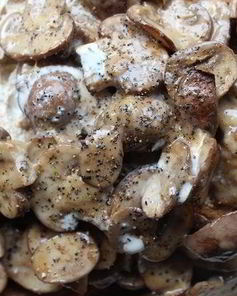 Жареные грибы с сыром