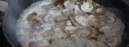 жареные грибы с сыром. Шаг 3