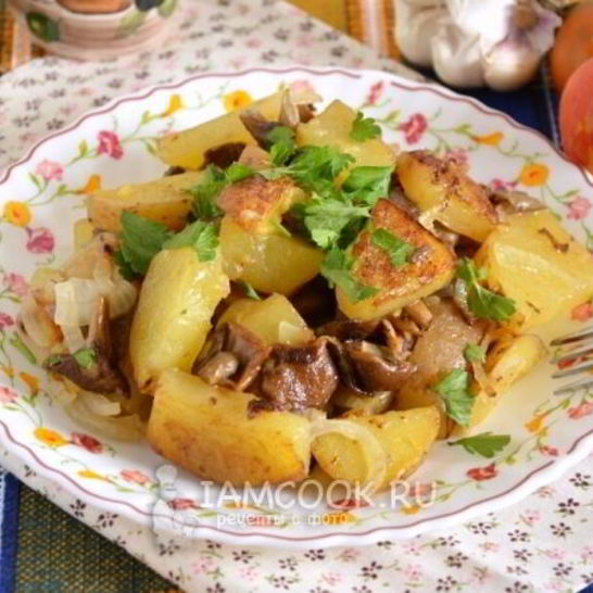 Рецепт жареных опят с картошкой