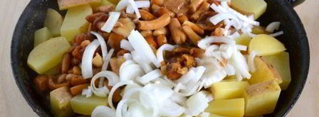 жареные опята с картошкой. Шаг 7