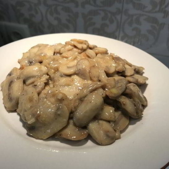 Рецепт жареных шампиньонов в сметане