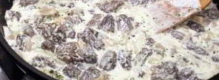 жареные сморчки в сметане. Шаг 7