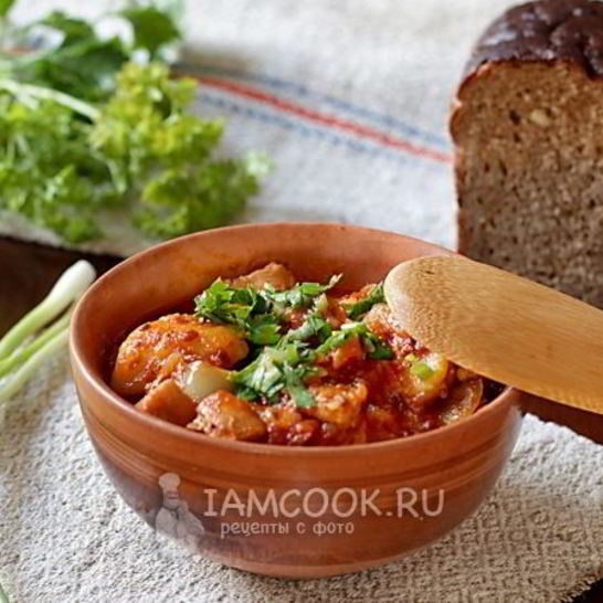 Рецепт гуляша из куриного филе