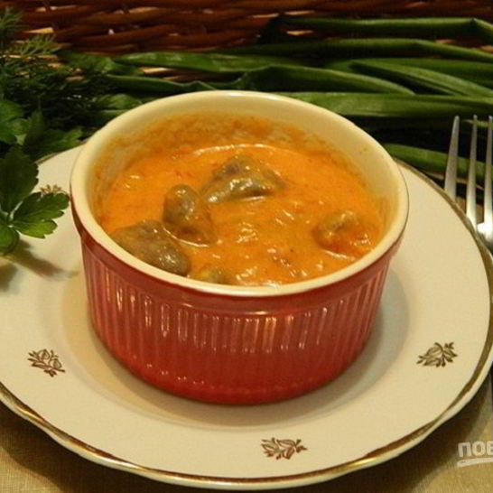 Рецепт гуляша из куриных сердечек