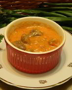 Гуляш из куриных сердечек