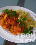 Гуляш из сосисок