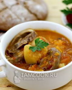 Гуляш из свиного сердца