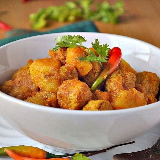 Рецепт гуляша соевого с помидорами