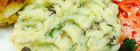 картофельное пюре с грибами и зеленью. Шаг 9