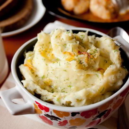 Рецепт картофельного пюре с карамелизированным луком